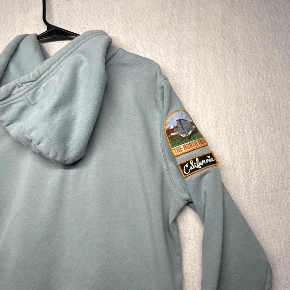 The North Face Novelty Patch Hoodie Mens Medium Light Mint Green Sweatshirt